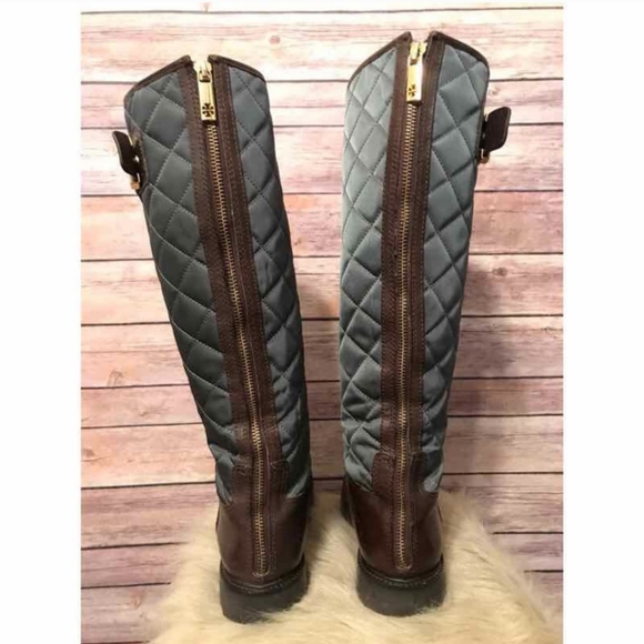 Tory Burch Quilted Leather Riding Boots - Picture 3 of 8